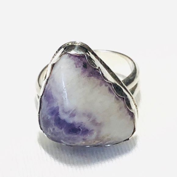 Handcrafted Sterling Silver Natural Amethyst Ring - Picture 2 of 6